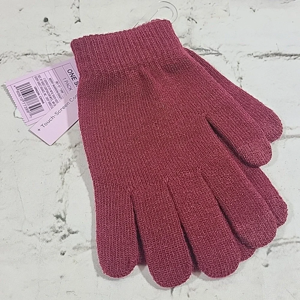 Womens Knit Gloves One Size Lot Of‎ 6 Pairs Warm Tech All New